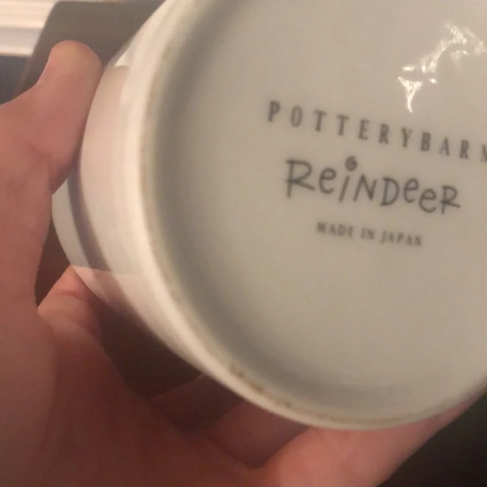 Pottery Barn l Reindeer “Dancer” Christmas Holiday Mug